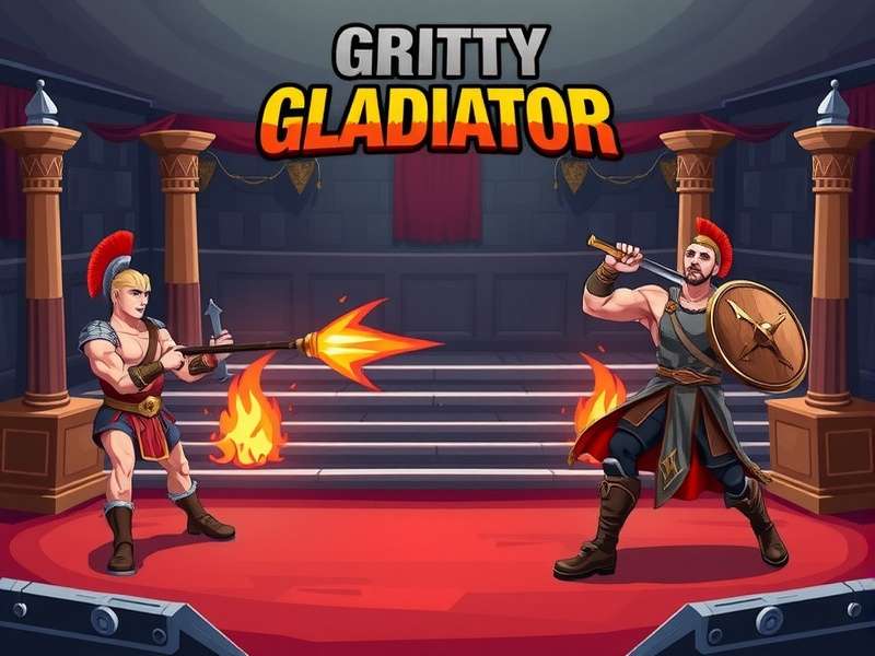 Gritty Gladiator tournament scene